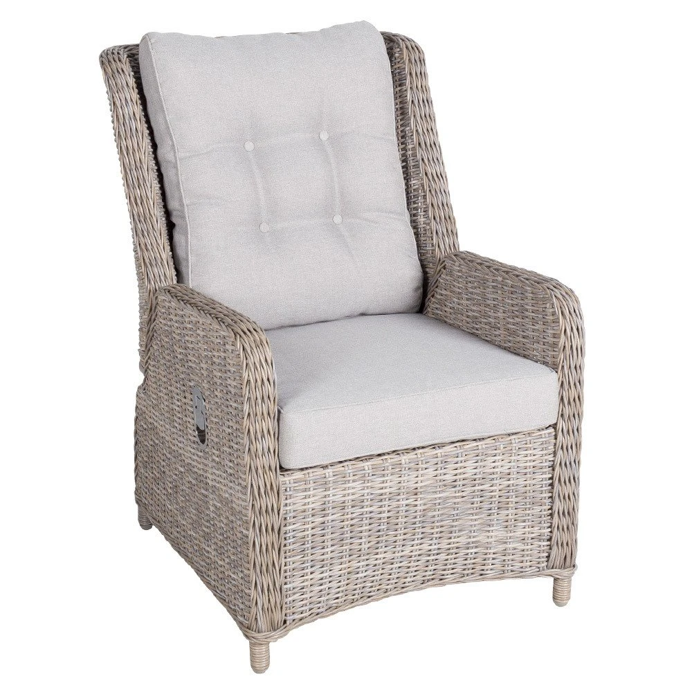 Kölle Geflecht-Sessel 'Heidelberg' Rattanbraun, Verstellbar, Inkl. Auflage 4 Kölle Geflecht-Sessel 'Heidelberg' Rattanbraun, Verstellbar, Inkl. Auflage – Bild 3