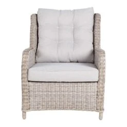 Kölle Geflecht-Sessel Jumbo Inkl. Hocker, Mit Auflage -Gartenmöbel 3950100895 Geflechtsessel Jumbo Koelle inkl Hocker rattanbraun inkl Auflage 47963