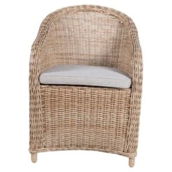 Kölle Geflechtsessel "Coventry" Rattangrau, Inkl. Auflage Stone Grey