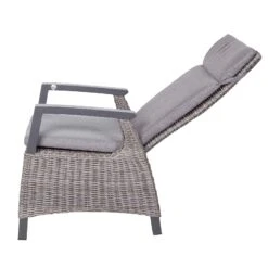 Kölle Sessel 'Bremen', Verstellbare Rückenlehne, Alu, Kunstrattan, 109 X 72 Cm -Gartenmöbel 3950100979 Geflechtsessel Bremen Koelle braun inkl Auflage Ruecken verstellbar1 70308