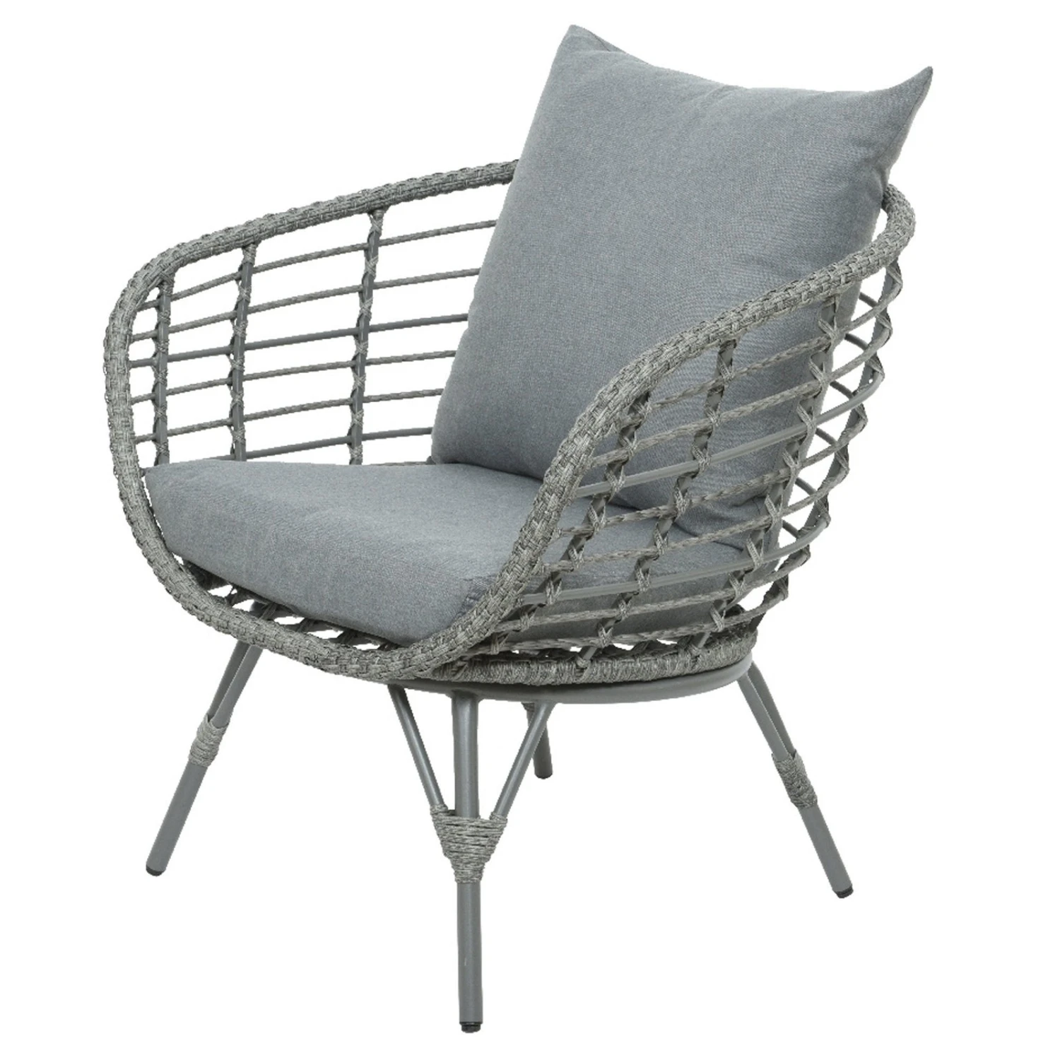 Loungegruppe 'Evora', 4-teilig, Grau 5 Loungegruppe 'Evora', 4-teilig, Grau – Bild 4