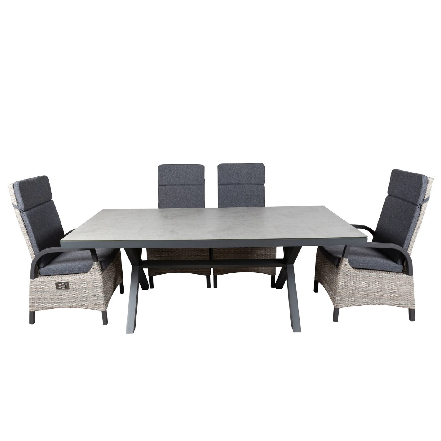 Geflechtsessel 'Westerland', Grau 5 Geflechtsessel 'Westerland', Grau – Bild 3