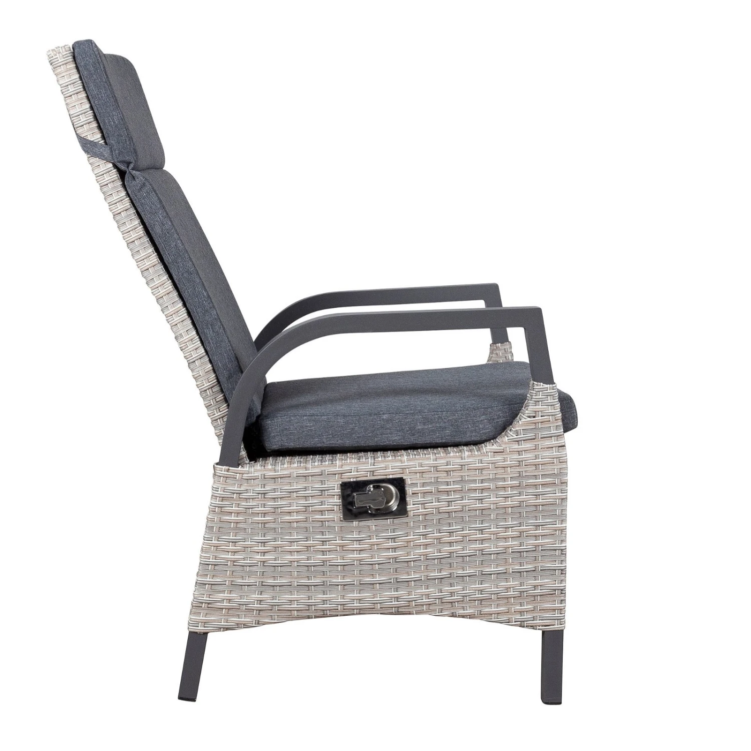Geflechtsessel 'Westerland', Grau 3 Geflechtsessel 'Westerland', Grau