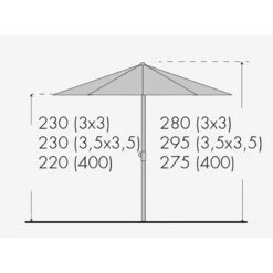 Doppler Sonnenschirm 'Alu-Expert Teleskop', Teleskop-Automatik, 300 X 300 Cm -Gartenmöbel Alu Expert Teleskop 3x3 Abmessung 67399
